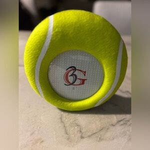 Tennis ball picture frame 8”, fits 5” photo, brand new